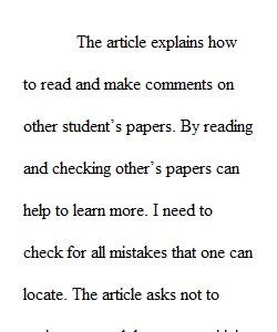 Responding-Really Responding – to Other Students’ Writing